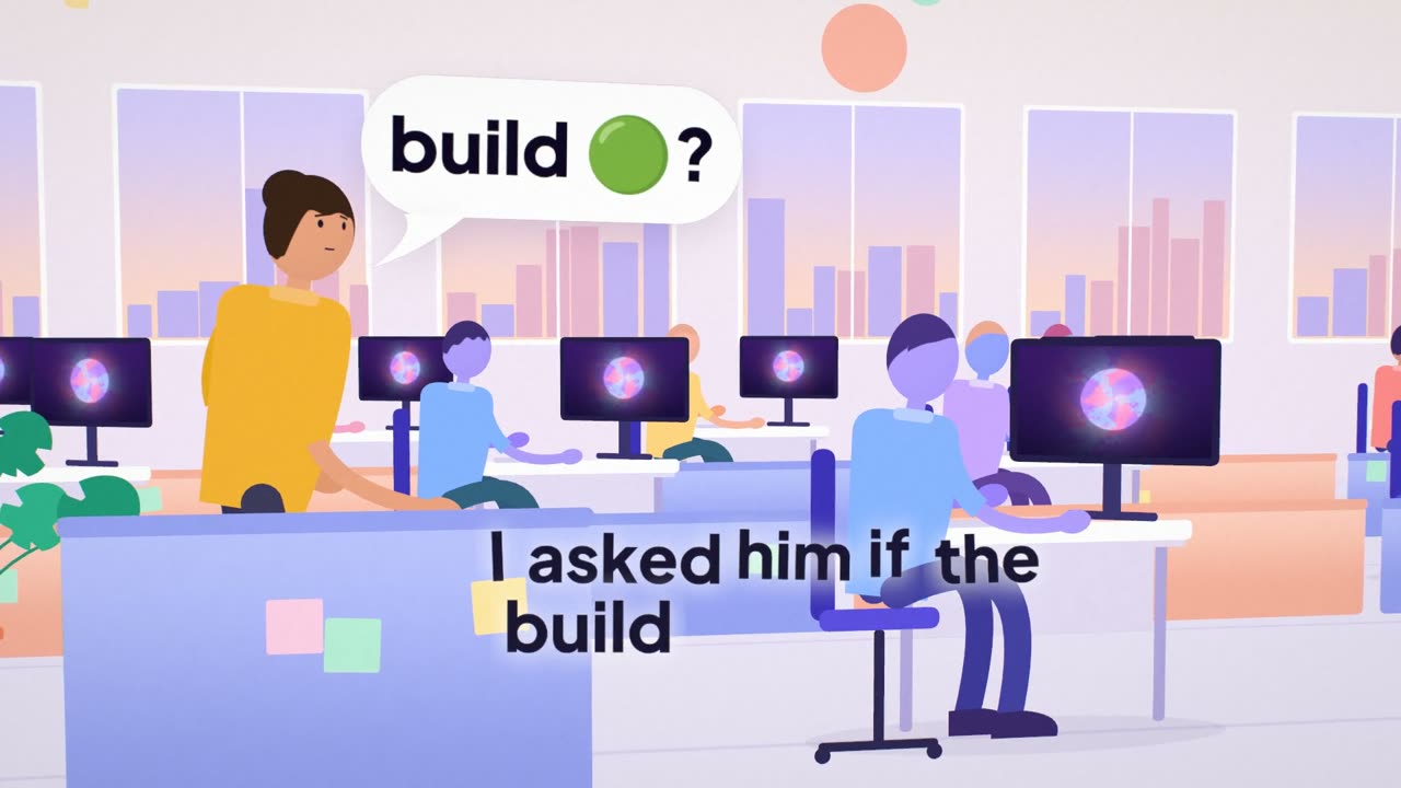 You lean over the partition: build green?